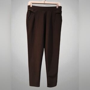 Maze Black Shimmer Womans Skinny Stretch Slacks Pants Trousers Womans Large